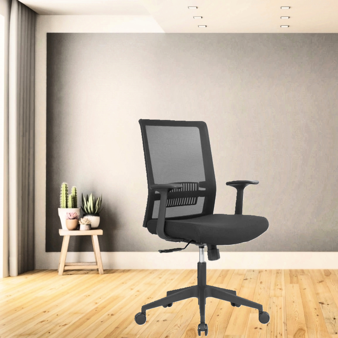 Kontorstol TX Air 3, sort – ARMLÆN ER TILKØB