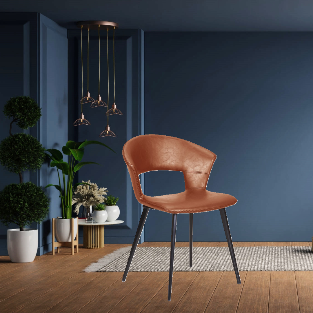 House of Sander stol Tora  – cognac.