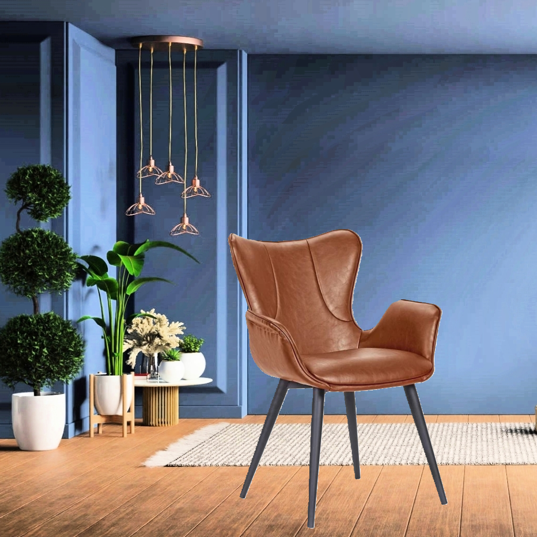 House of Sander stol Mist , cognac.