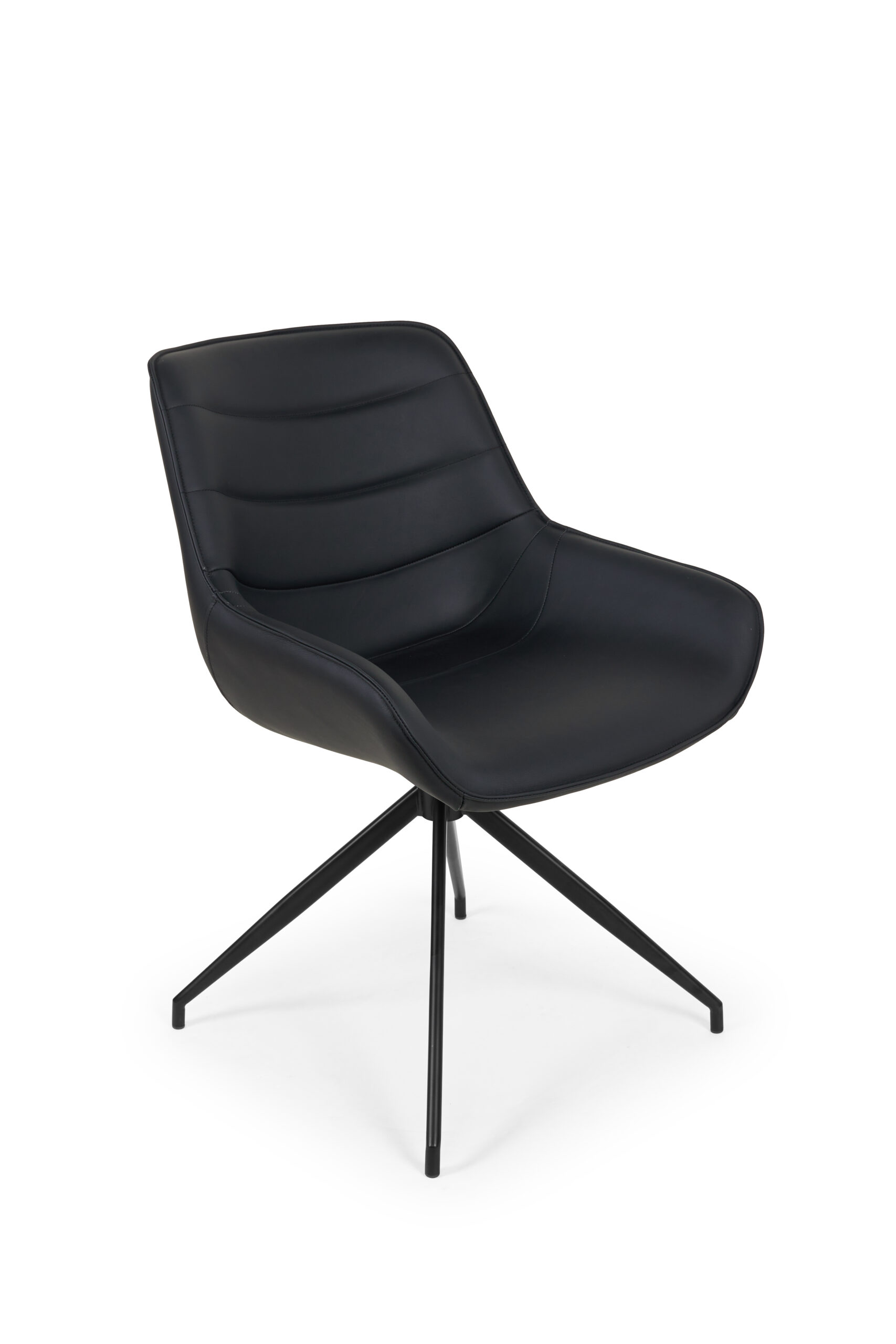 Hundevad Spisestol Alma med  sort okse læder