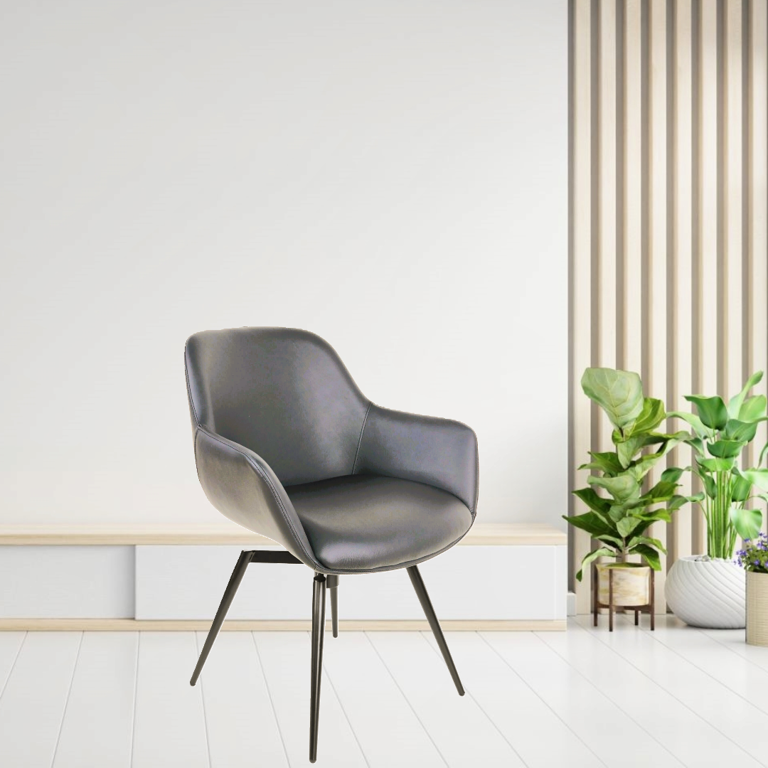 Hundevad Spisestol Berlin i sort okse læder