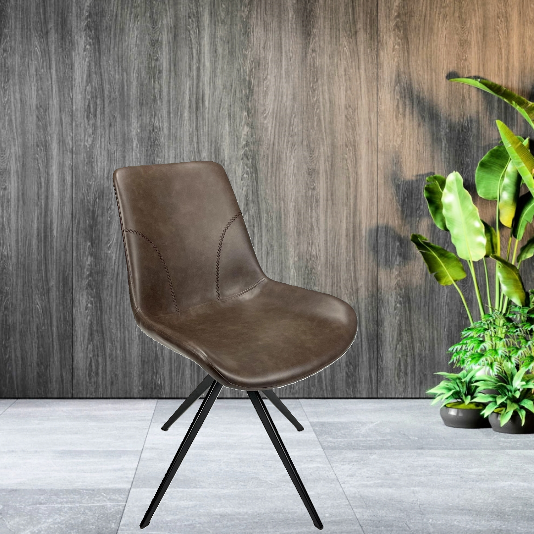 Hundevad & Co Mathias spisebordsstol sort LÆDER.