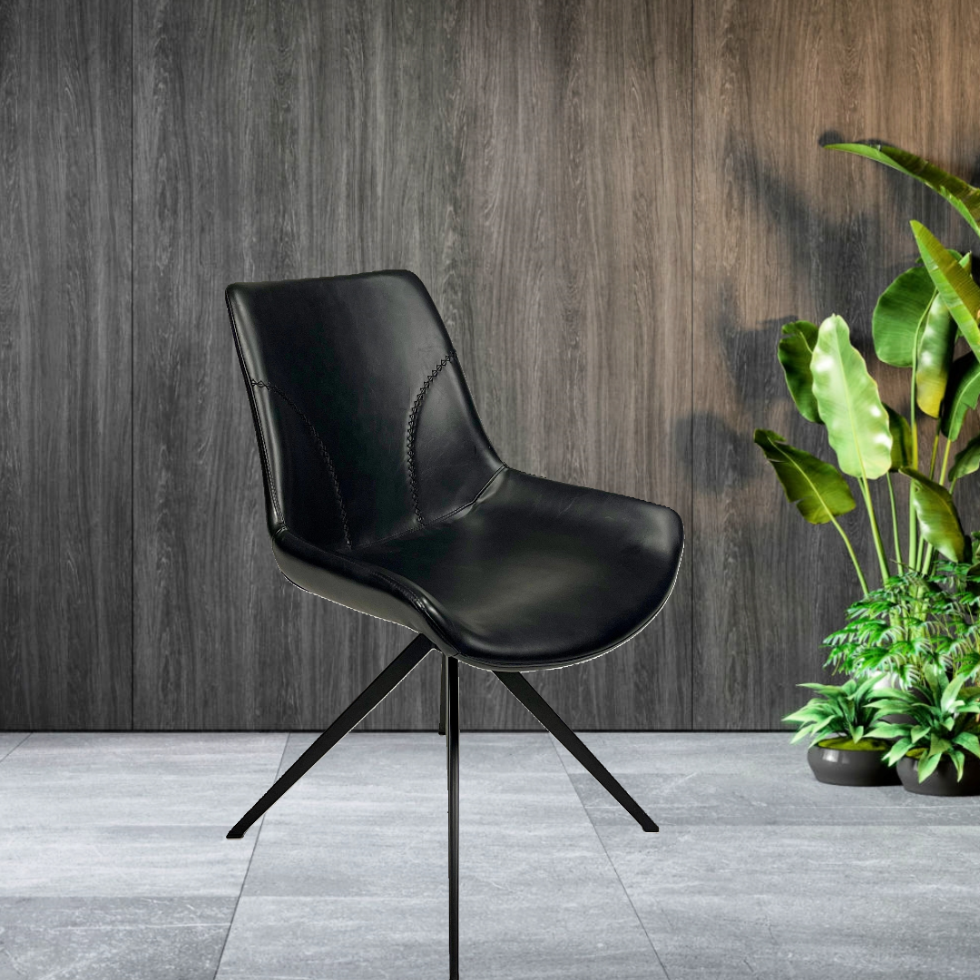 Hundevad & Co Sofie spisebordsstol sort PU.