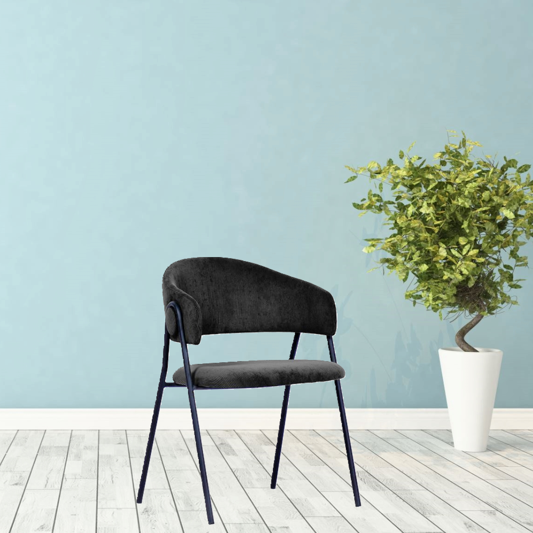 House of Sander Lina spisebordstol, Sort stof