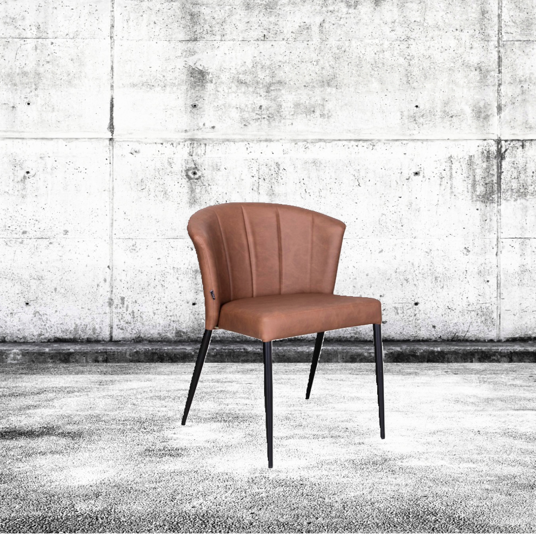 House of sander stol Thor, PU Cognac.