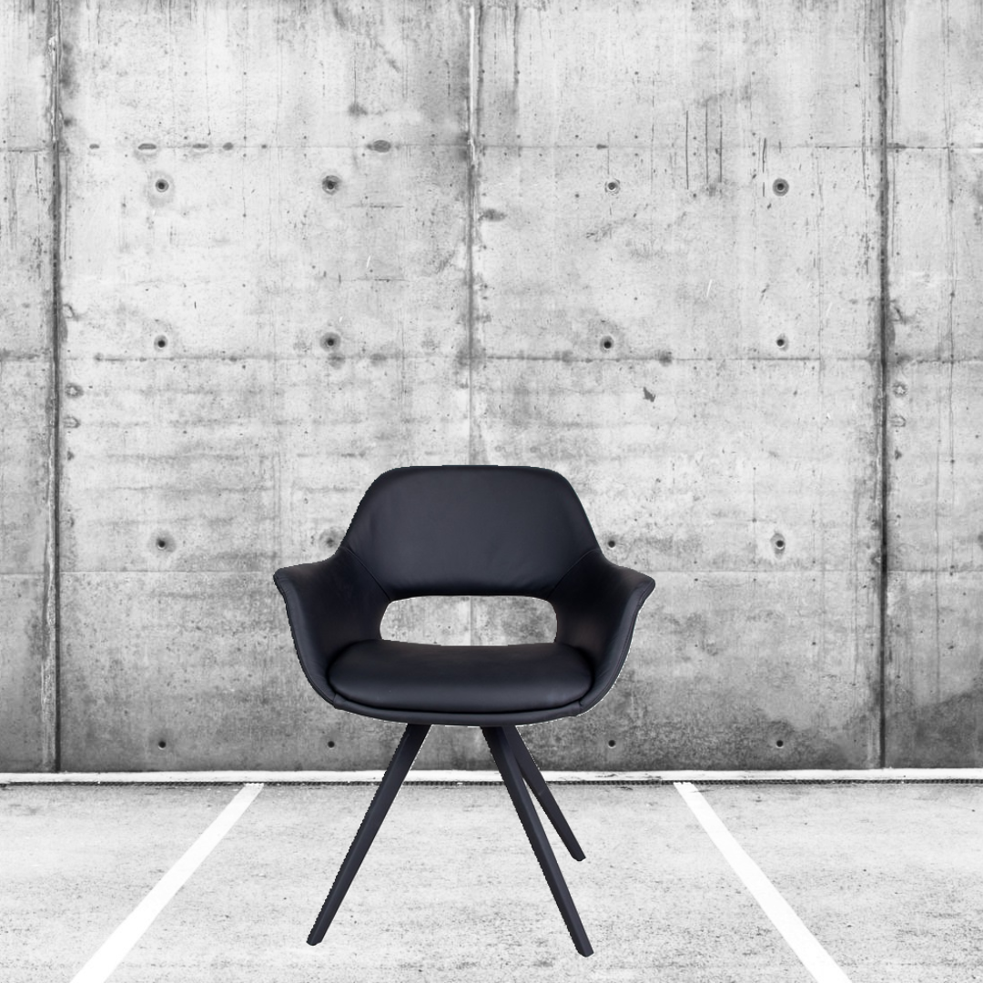 House of Sander Fenja spisebordstol i sort læder