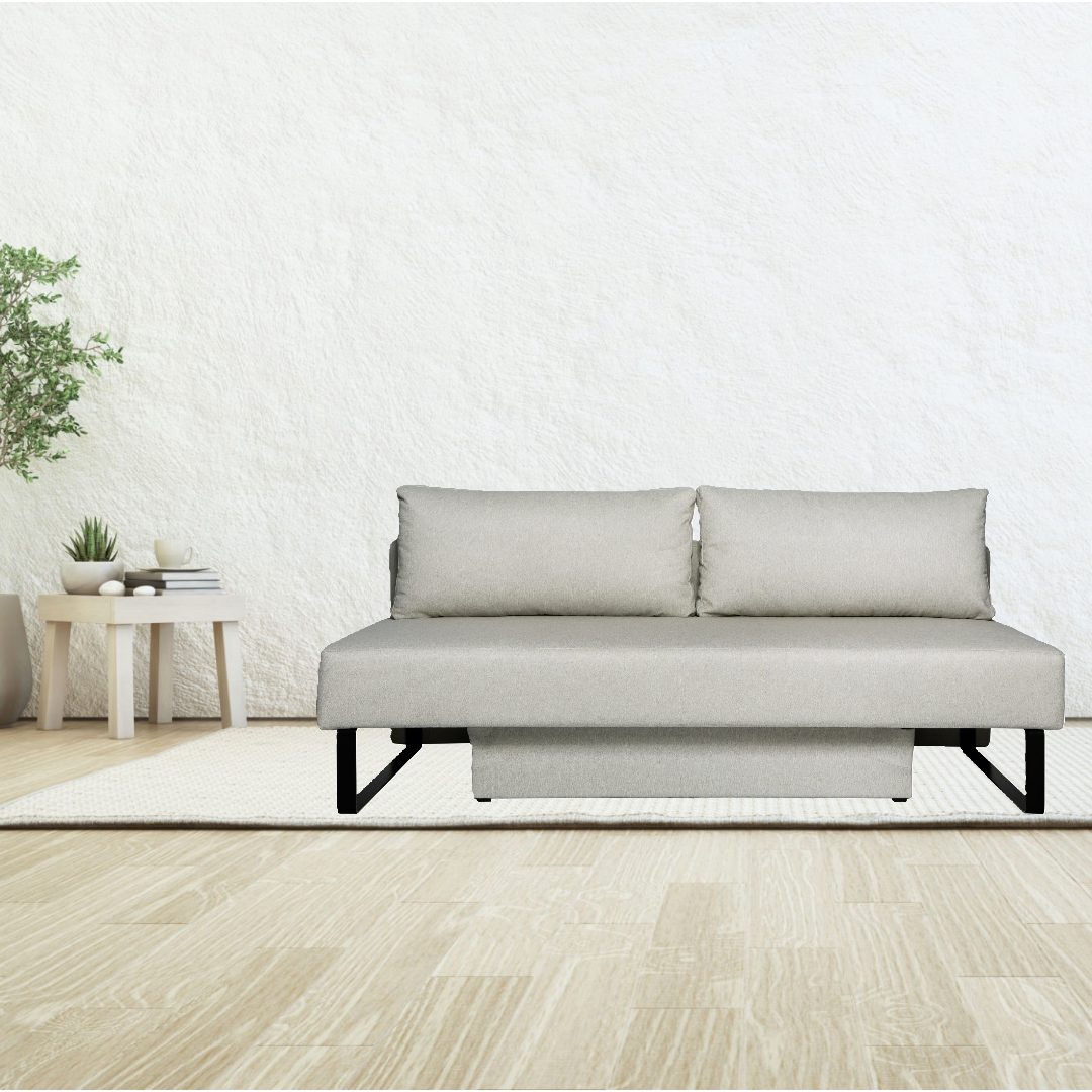 Sommer sovesofa Sand, medium hårdhed.