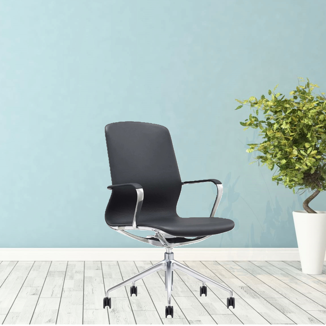 Kontorstol ELC Nola i sort læder