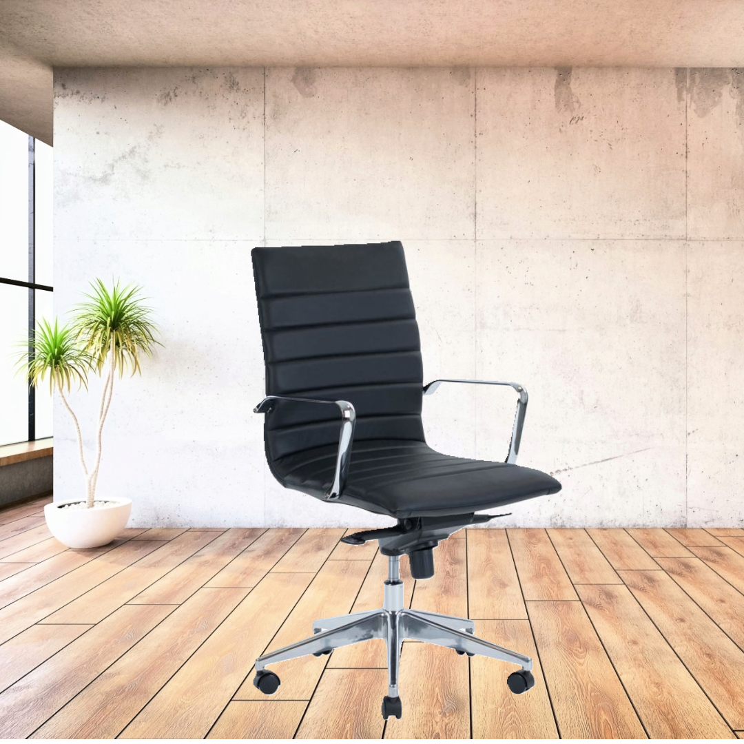 Kontorstol / Mødestol Prestige m. mellem ryg, sort