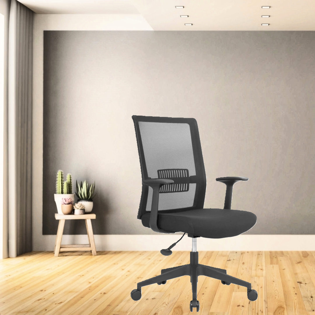 Kontorstol TX Air 1, sort – ARMLÆN ER TILKØB