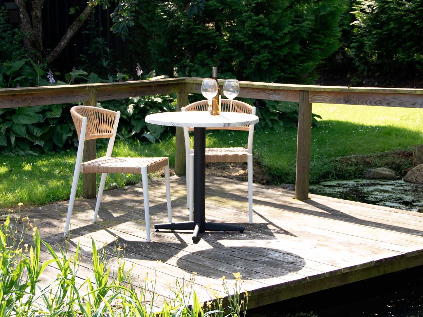 House of sander Astrid fletstol, hvid med flet – 1 Stk. Pr Kasse