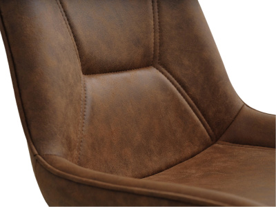 Lexpo Hannah spisestuestol UF stof, brun/sort metal