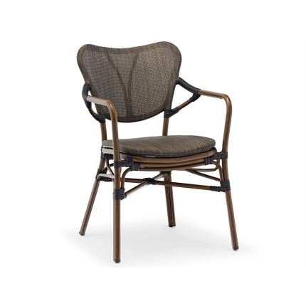 House of Sander Colmar stol m. armlæn, brun