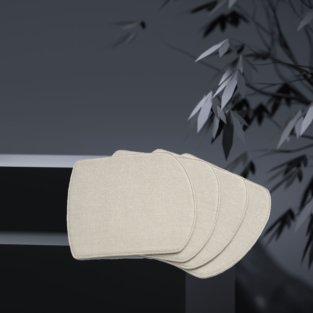 Lexpo Liv sædehynder Bjorn stof, varm grå (sæt med 4)