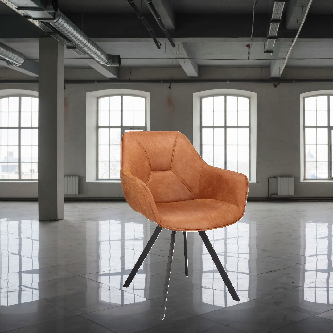 Lexpo Esther Spisestol m/armlæn Pu skind Camel