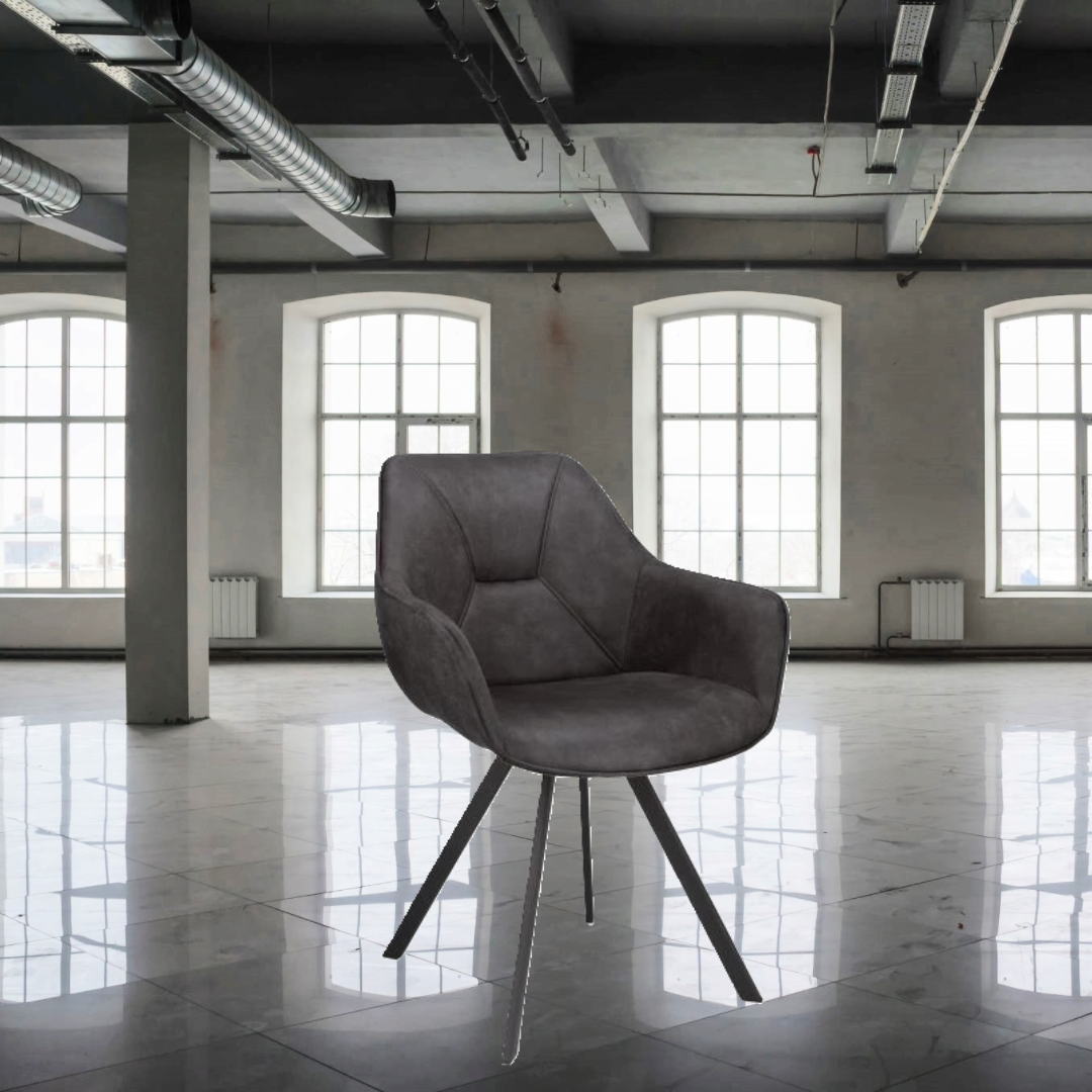 Lexpo Esther Spisestol m/armlæn Pu skind sort