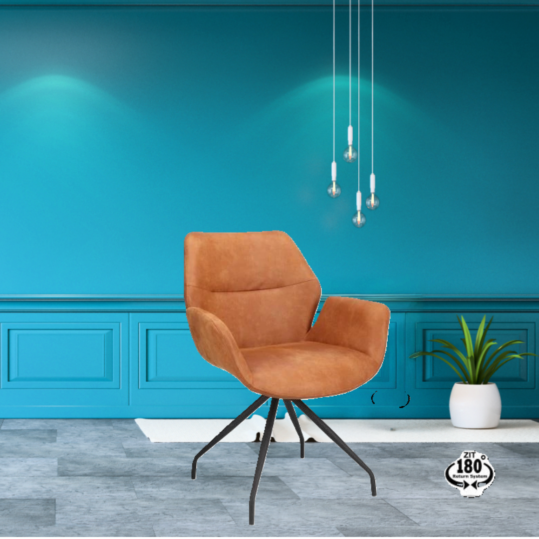 Lexpo Victoria Spisestol M/armlæn, micro Læder Camel