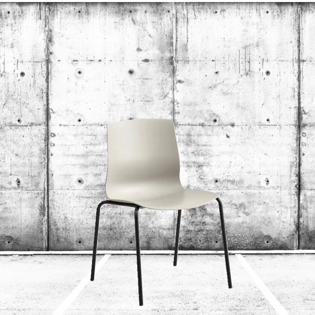 Lexpo Plast stol Liv stone/Sort