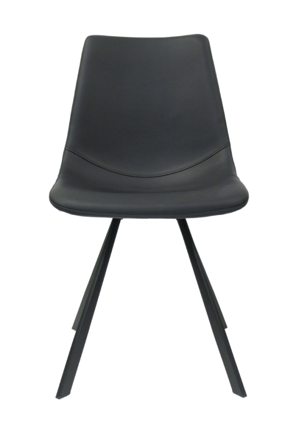 Hundevad Olivia spisebordsstol i sort læder med 4 ben